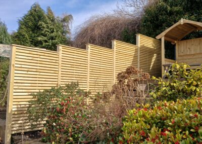 Contemporary Bespoke Double Sided Slatted Fence