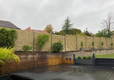 Contemporary Durapost Panel Fence