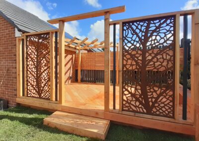 Decking and Garden Structures Corten Steel Screen